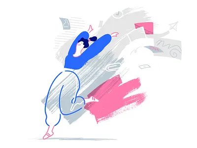 Docs Unleashed brushes deliver documentation dynamic files freedom happyness illustration joy lifestyle monello sending upload