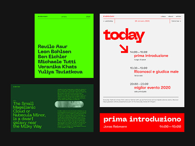 Neue Machina & Space Grotesk article page branding brutalism brutalist design concept design events experimental festival festival poster green grey layout magazine minimalism modern space typography webdesign