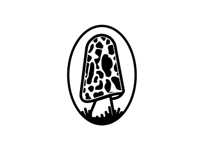 Seek Better Morels blackandwhite enthusiast graphic hunting logo mushroom nature oval vector