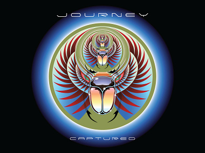 Journey Captured illustration logo retro rock