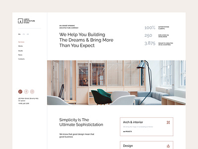 Architecture Studio architect architecture art desighn studio design design art figma interior interiordesign minimal studio typography ui web design webdesign website website design