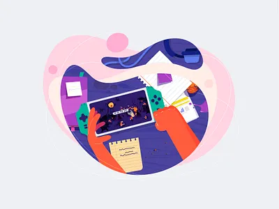 Game over 2d adobeillustator concept design digital illustration flat game over games graphics illustration player vector