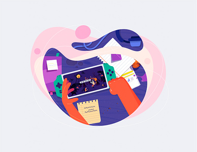 Game over 2d adobeillustator concept design digital illustration flat game over games graphics illustration player vector