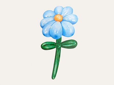 Balloon Flower balloon balloon art colored pencil drawing drawings flower handdrawn illustration illustrations pencil