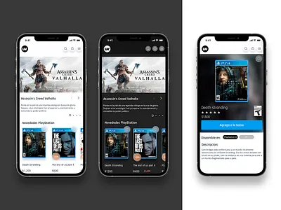 uv Market place concept app dark mode design ecommerce flat light minimal mobile ui ux