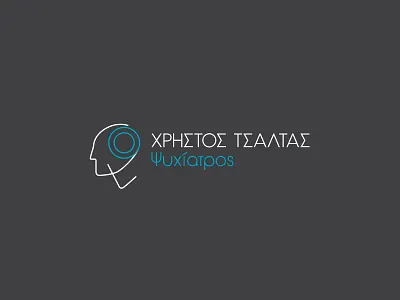 Christos Tsaltas - Psychiatrist logo brain brand identity branding design doctor greece greek greek alphabet head logo logotype medical medical doctor minimalism minimalist physician psychiatrist psychiatry typography visual identity