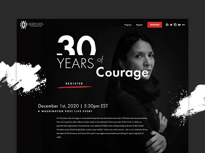 Dark Mode dark dark mode event homepage microsite web web design website women