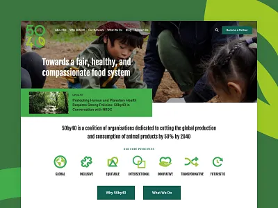 50by40 branding earth homepage icons web web design website