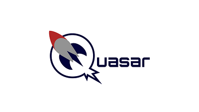 Logo Design Challenge #1 - Quasar adobe adobe illustrator illustration illustrator logo logodesign logodesignchallenge logodesigns minimal rocket rocketship