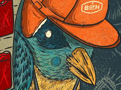 Leave Room For Adventures_Detail 3 bird illustration design digital illustration illustration leave no trace outdoor educaiton outdoor recreation procreate procreate app procreate illustration typography