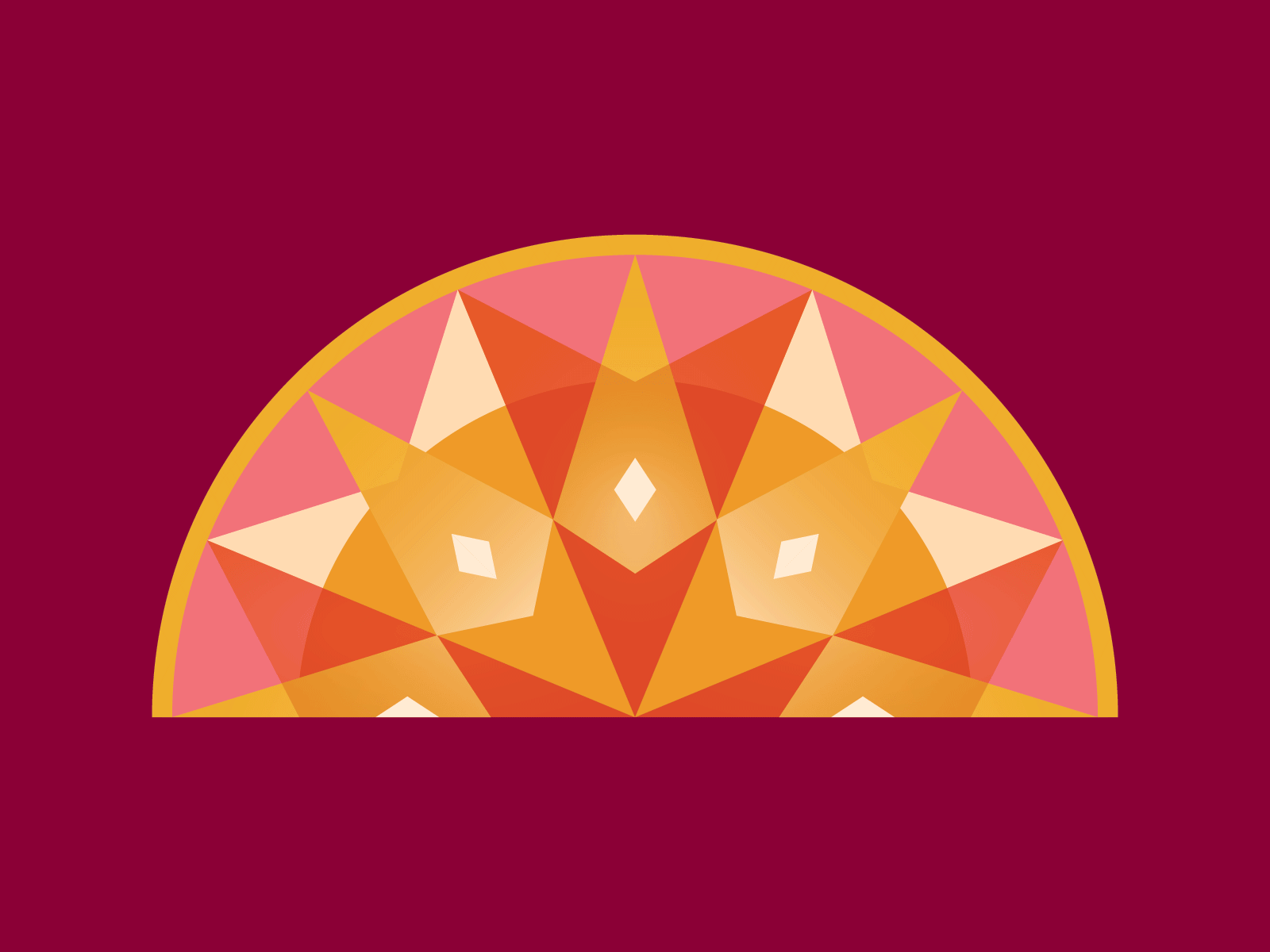 New Year's Sunrise geometric gif illustration pattern star vector