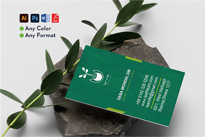 Leaf n Life Business Card branding business card id card illustration