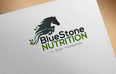 BLueStoneNutrion branding design flat graphic design illustrator logo minimal typography vector