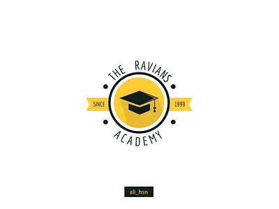 The Ravians Academy Logo Design - Light Background. academic logo branding creative designer design fiverr freelance freelancer freelancewebdesigner graphic design graphics designer illustrator landing page designer mascot logo design remote worker ui user experience designer user interface design ux web design web designer