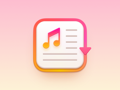 Playlist Export Icon big sur icon interface minimal red redesign redesign. ui ux white