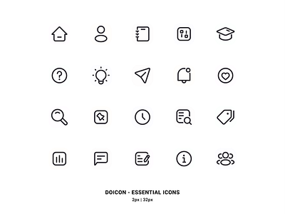 DOICON - Essential Icon Packs about icons airplane icons basic icons bubble chat documents icons essential icons flat icon design glyph icon graphic design homepage icons icon design line icons message icon notification icons outline icons profile icons search icons send icons ui design ui icons