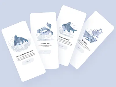 Empty State Design app blue branding design empty state empty state design illustration product design sea illustration ui ux