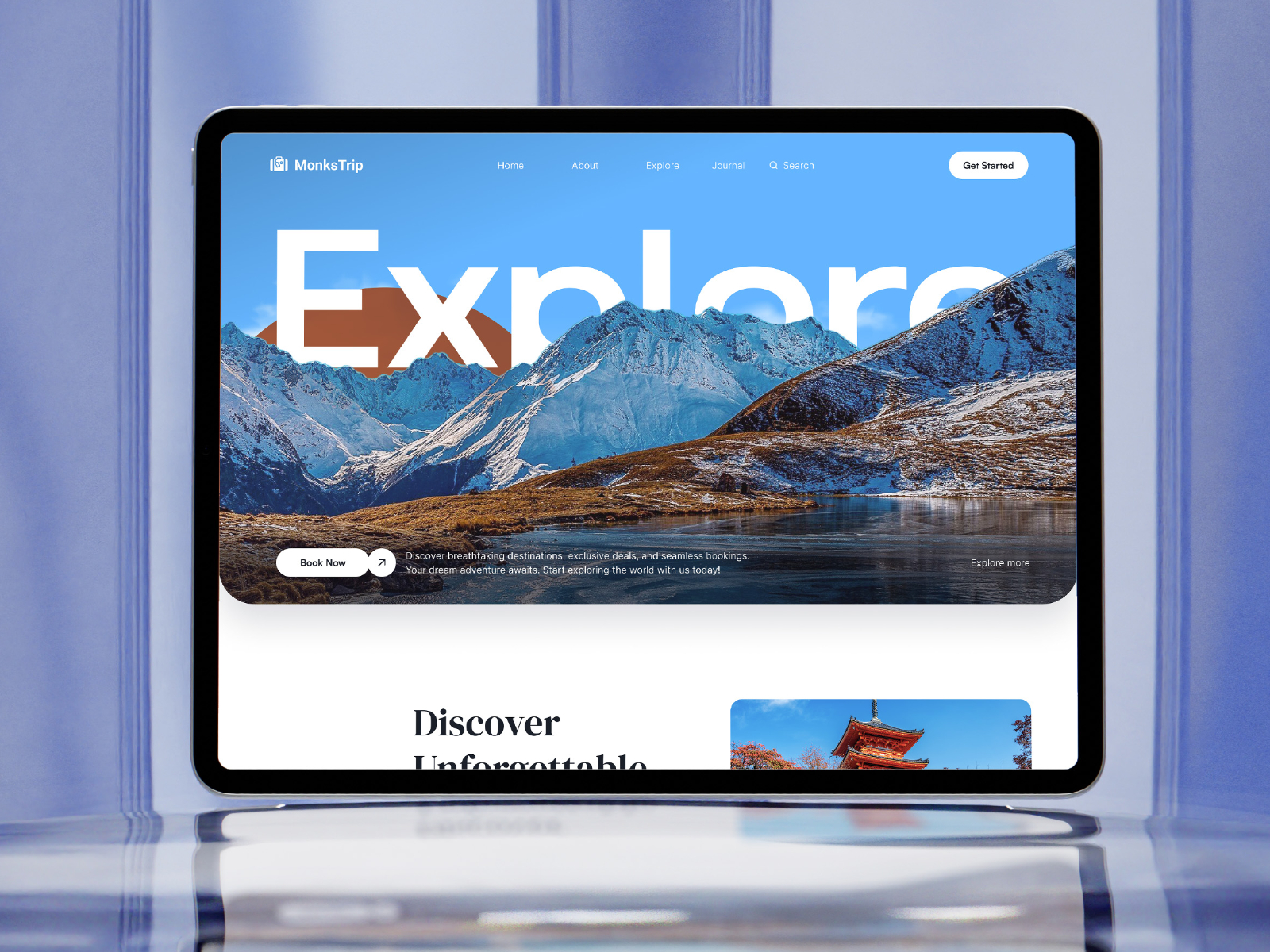 Example of Modern Landing Page UI/UX Design Service