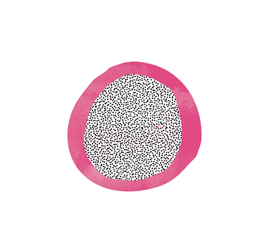 dragonfruit cut paper cute illustration digital art digital illustration dots fruit fruit illustration illustrator pattern pink watercolor