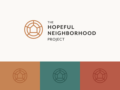 Logo | Concept branding circle circles concentric home hope hopeful house identity leaded glass logo logomark mark neighbor neighborhood radiate stained glass