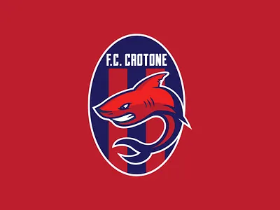 FC CROTONE CONCEPT IDEA.1.0 badge design badge logo calcio crest logo crotone design football badge football logo italy seriea soccer badge soccer logo sports vector art