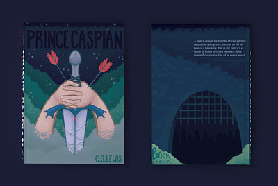 Book 4 Prince Caspian FRONT and BACK brand design design illustration typography