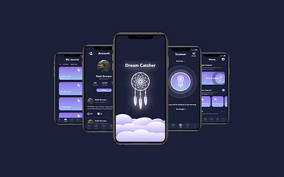 Dreamcatcher: App Design app branding mob mobile mobile app mobile design mobile ui ui ux web web design webdesign website