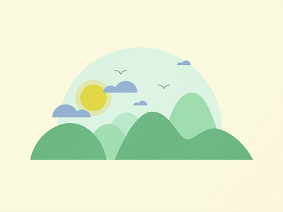 Landscape design illustration landscape minimalistic texture vector