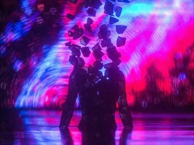 Cosmic Vinyl c4dart cgi cinema4d design dream illustration neon octane rendered surreal