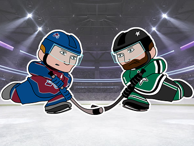 NHL Players Cheebs avalanche cheebs chibi chibis colorado dallas hockey mackinnon nhl seguin stars stickers