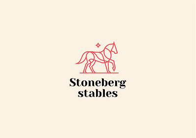 Horse stable logo horse horse logo horse racing stable stables star stone typography