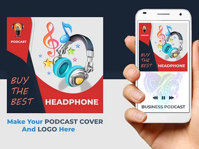 Podcast cover art or Logo 1 branding colors corporate design design good simple smart style stylish typography