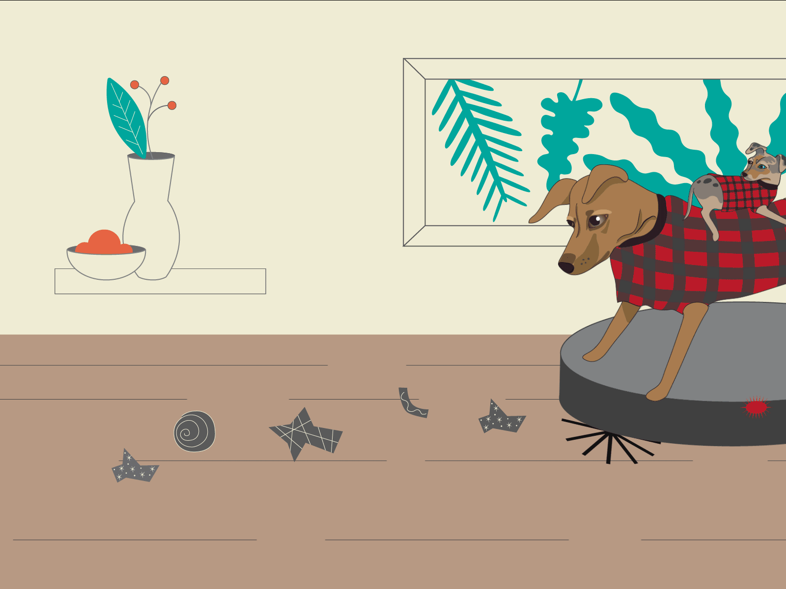 Eufy, Iki and Olly cintiq digital illustration dog portrait illustration illustrator