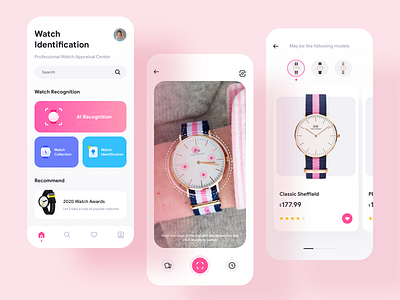 Watch Identificatio ai app ar buy camera card illustration search ui ux watch