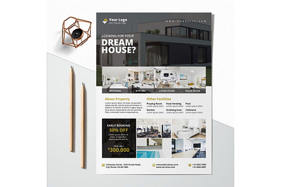 Printable Real Estate Flyer advertisement advertising branding business business flyer corporate corporate business flyer design flyer flyer design