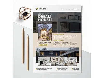 Printable Real Estate Flyer advertisement advertising branding business business flyer corporate corporate business flyer design flyer flyer design
