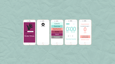 Mindful Minutes App app development app ui app ux branding logo