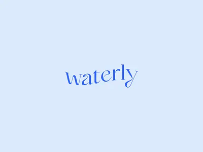 Waterly brand design brand identity design branding design logo logo design minimal typography