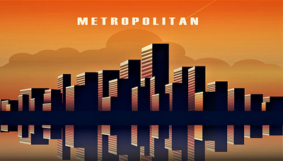 metropolitan cityscape concept design illustration modern city