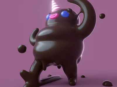 Chocolate Man candy character design chocolate cinema4d monster octane