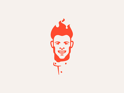 Fire Chef Logo brand design chef chef logo creative dribbble face man fire logo logo creator logo design logoinspiration logotype restautant style wine restaurant