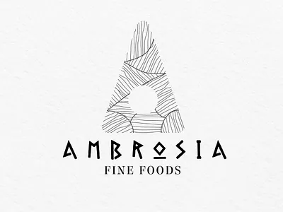 Ambrosia australia black white branding food goof illustration logo minimal minimalist logo typography