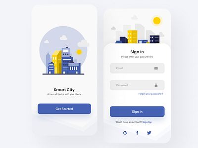 Sign In UI screen for mobile app concept homepage illustration login login design login form login page mobile mobile app mobile app design mobile ui register form registered sign in signin signup ui design uiux