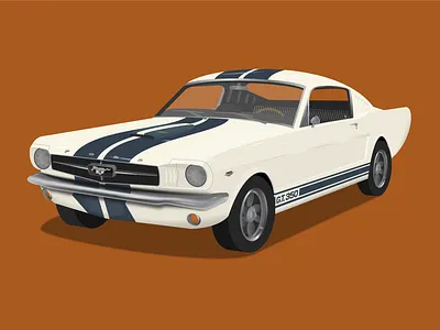 1965 Mustang Fastback 1965 65 auto automotive car fastback ford illustration muscle musclecar mustang racing shelby truck