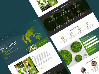 Trysome green design ui ux web
