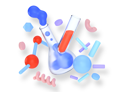 CHEMISTRY 3d arnold art branding c4d illustration ios render ui ux