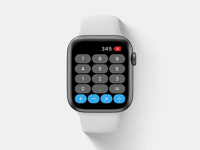 Apple Watch Calculator 004 apple apple watch calculator concept daily 004 dailyui touch watch
