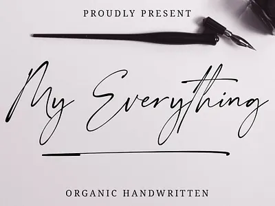 Free My Everything Signature Font beauty bestseller branding calligraphy clean couple elegant fancy feminine handwritten ink invitation ligature luxury modern popular signature swashes wedding women
