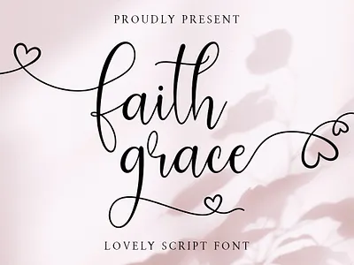 Free Faith Grace Lovely Script Font beauty best seller calligraphy clean couple elegant fancy feminine gorgeous handwritten invitation ligature love luxury minimalist modern popular swashes wedding women