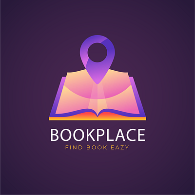 bookplace logo adobe illustrator app branding design flat icon illustration logo minimal mockups